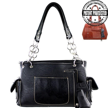 Montana West Handgun Purses Montana West® Gray Bling Sugar Skull Concealed Carry Purse